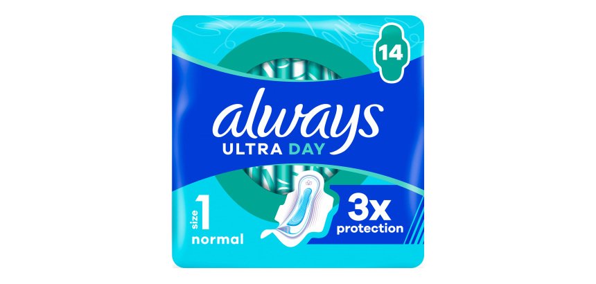 Serviettes hygiéniques Always Ultra Normal avec ailettes - Paquet de 14