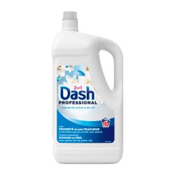 Lessive liquide Dash professional 2 en 1 fleurs de lotus & lys - 110 lavages - Bidon de 4,95 L