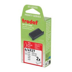 Cassette d'encrage Printy 4927 Trodat - Lot de 2 - rouge