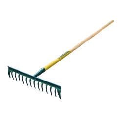 Râteau Duopro Leborgne 14 dents courbes, manche bois