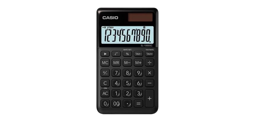 Casio SL-1000 Calculatrice 10 chiffres - Noire