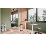 Scrivania compatta pieghevole elevabile Sit-Stand Leitz Ergo colore bianco