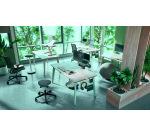 Sgabello Leitz Ergo Active con rotelle e sedile comfort oscillante