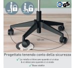 Sgabello Leitz Ergo Active con rotelle e sedile comfort oscillante