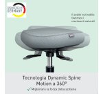 Sgabello Leitz Ergo Active con rotelle e sedile comfort oscillante