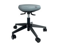 En_sgabello active con ruote e sedile oscillante