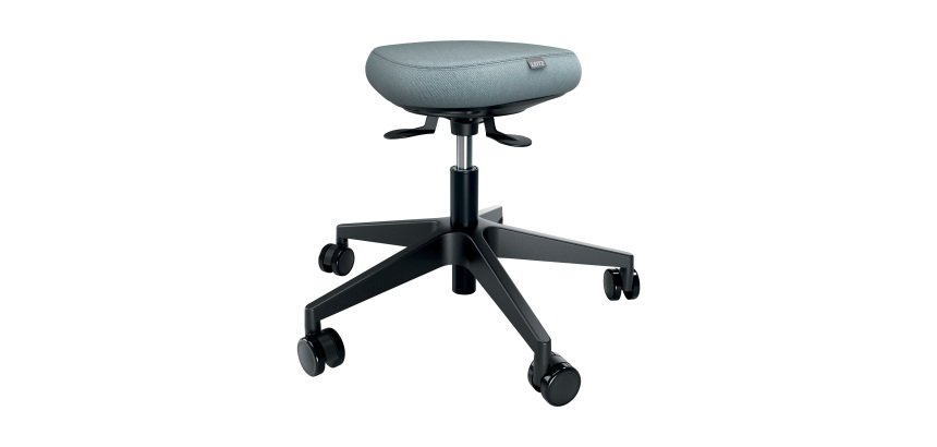 Sgabello Leitz Ergo Active con rotelle e sedile comfort oscillante