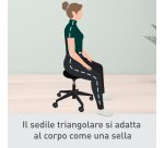 Sgabello Leitz Ergo con rotelle e sedile comfort