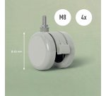 Ruote per Scrivania Compatta Elettrica Leitz Ergo 4 pezzi