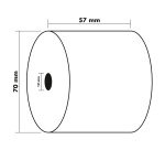 Bobines caisses calculatrices Exacompta 5770120V - l 57 mm x L 44 m, Ø 70 mm - 1 pli(s) - paquet de 10