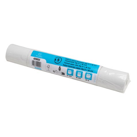 Bobines Terminaux bancaires Exacompta 40905E - l 57 mm x L 24 m, Ø 46 mm - 1 pli(s) - paquet de 10