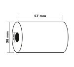 Bobines caisses Exacompta 5740120V - l 57 mm x L 11,5 m, Ø 38 mm - 1 pli(s) - Paquet de 10