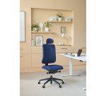 Chaise de bureau ergonomique Sitizen - Mécanisme synchrone -Tissu - Avec ou sans accoudoirs -Pieds noirs - Appui tête