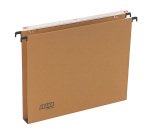 Cartelle Sospese Avana per Cassetti interasse 39 cm, Fondo ad U 3 cm, Confezione da 50 p.zi, Colore Avana