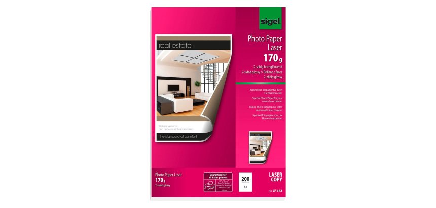 Papier photo,format A4, 170 g/m2, glossy recto-verso