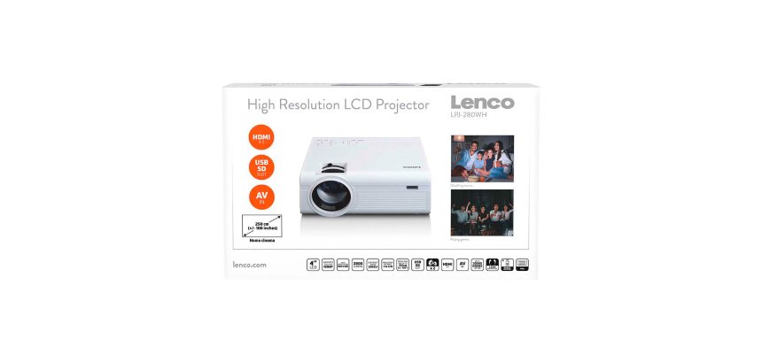 Lenco LPJ-280WH vidéoprojecteur LCD 800 x 480