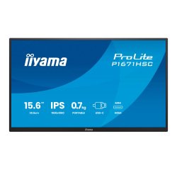 <i>iiyama ProLite P1671HSC-B1 screen 39.6 cm (15.6") 1920 x 1080 pixels Full HD LCD Black</i>