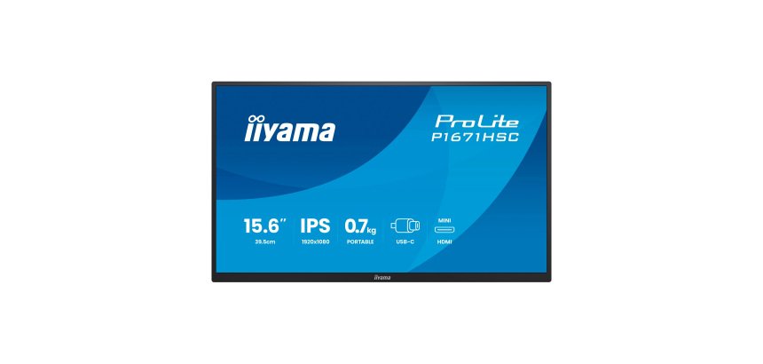 iiyama ProLite P1671HSC-B1 Bildschirm 39,6 cm (15,6") 1920 x 1080 Pixel Full HD LCD Schwarz