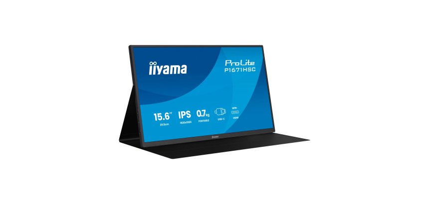 iiyama ProLite P1671HSC-B1 écran de 39,6 cm (15,6") 1920 x 1080 pixels Full HD LCD Noir