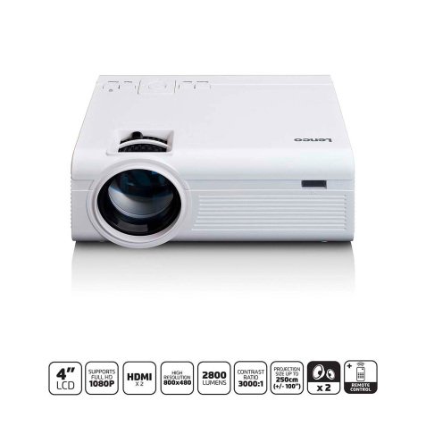 Lenco LPJ-280WH vidéoprojecteur LCD 800 x 480