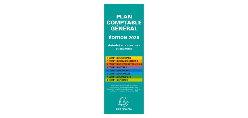 Plan comptable général accordéon 19x7,5cm