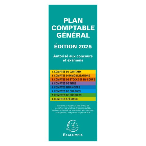 Plan comptable général accordéon 19 x 7,5 cm