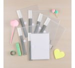 Mini pochettes de rangement à scratch A5 Djois By Tarifold - Sachet de 6