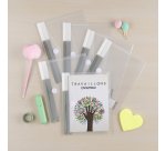 Mini pochettes de rangement à scratch A5 Djois By Tarifold - Sachet de 6