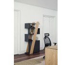 Bibliothèque Helyos H 190 x L 90 x P 40 cm bandeau chêne clair porte à droite