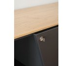 Armoire basse Helyos H 76 x L 90 cm top chêne porte à droite