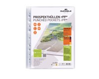 Pochettes perforées Durable Prenium A4 polypropylène grainé 8/100e - Sachet de 40