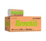 Papier essuie-mains 75 % recyclé Renova Green Zig Zag - Carton de 3600