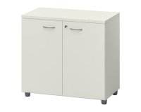 Laag boekenrek met draaideuren H 75,5 x B 80 x D 45 cm Squadra