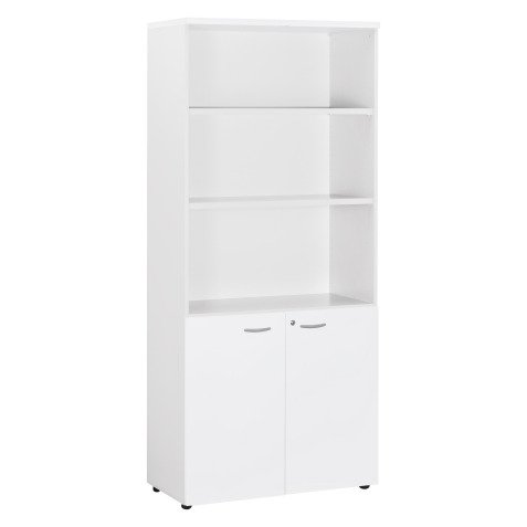 Bibliotheque haute avec portes basses Practica