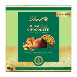 Dubai Style Chocolate Lindt - Box of 9 bites - 90 g
