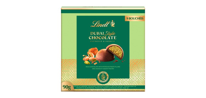 Dubai Style Chocolate Lindt - Coffret de 9 bouchées - 90 g