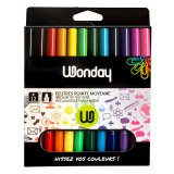 Feutre Wonday couleurs assorties pointe moyenne - Pochette de 12