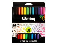 Feutre Wonday couleurs assorties pointe moyenne - Pochette de 12