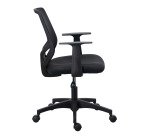 Chaise de bureau Bryce - tissu et maille - avec accoudoirs - mécanisme haut/bas