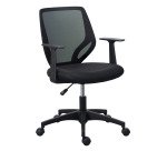 Chaise de bureau Bryce - tissu et maille - avec accoudoirs - mécanisme haut/bas