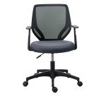 Chaise de bureau Knox - tissu et maille - avec accoudoirs - mécanisme haut/bas