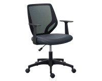 Chaise de bureau Knox - tissu et maille - avec accoudoirs - mécanisme haut/bas