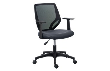Chaise de bureau Bryce - tissu et maille - avec accoudoirs - mécanisme haut/bas