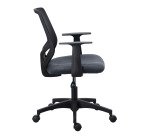 Chaise de bureau Knox - tissu et maille - avec accoudoirs - mécanisme haut/bas