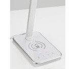 Lampe de bureau Led intégrée Bari - Aluminor - 13,7 W - Chargeur Qi