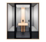 Cabine acoustique Essentielle L  - 4 personnes - extérieur chêne clair / intérieur Gris