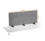 Pannello divisorio da scrivania Effect 120 cm colore grigio