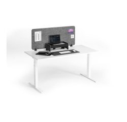 Pannello divisorio da scrivania Effect 120 cm colore grigio