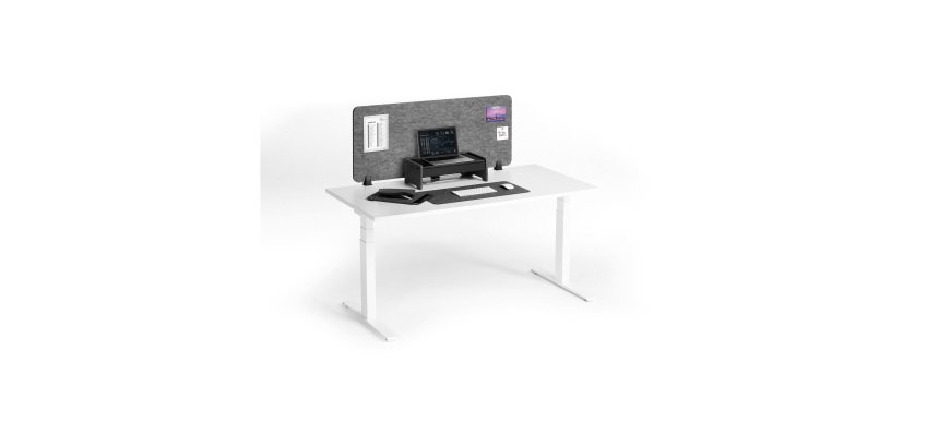 Pannello divisorio da scrivania Effect 120 cm colore grigio
