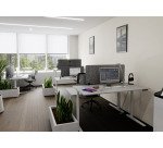 Pannello divisorio da scrivania Effect 120 cm colore grigio